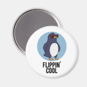 Flippin Cool Funny Penguin Pun Magneet (Voorkant / Achterkant)