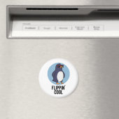 Flippin Cool Funny Penguin Pun Magneet (Insitu (Vaatwasser))