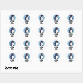 Flippin Cool Funny Penguin Pun Ronde Sticker (Vel)