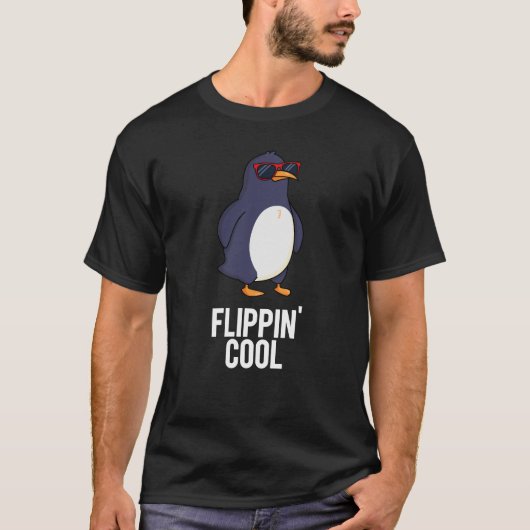 Flippin Cool Funny Penguin Pun T-shirt (Voorkant)