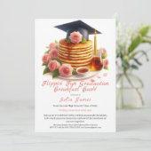 Flippin Fun Graduation Breakfast Bash Invitation (Debout devant)