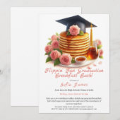 Flippin Fun Graduation Breakfast Bash Invitation (Devant / Derrière)