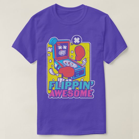 Flippin Geweldige Funny Retro Arcade Gamer T-shirt (Design voorkant)