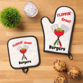 Flippin’ Grote Burgers Ovenwant & Pannenlap Set