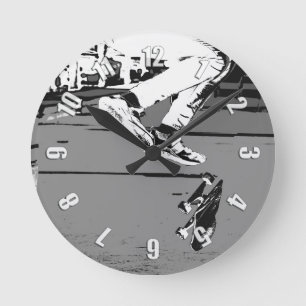 Flipping Board - Skateboarder Horloge ronde