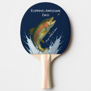 Flipping Geweldige Dad Rainbow Forel Vliegen Visse Tafeltennisbatje