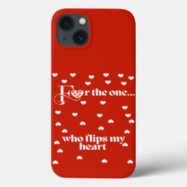 Flips My Heart - Rood iPhone 13 Hoesje