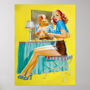 Flireren bij Mirror Pin Up Poster