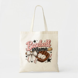 Flirt Baseballwedstrijd mama vrouwen Tote Bag