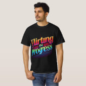 Flirt en cours - Design de T-shirt en néon dynamiq (Devant entier)