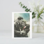 Flirt Français - Carte Postale d'Amour Romantique  (Debout devant)