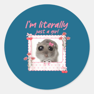 Flirt Ik Ben Letterlijk Gewoon Een Meisje Grappige Ronde Sticker