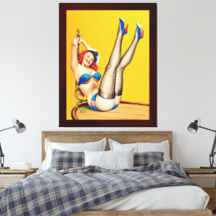 Flirt Pulp Hoesje van Peter Driben Canvas Afdruk