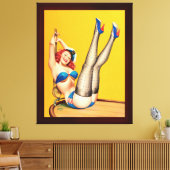 Flirt Pulp Hoesje van Peter Driben Canvas Afdruk (Insitu (Woonkamer))