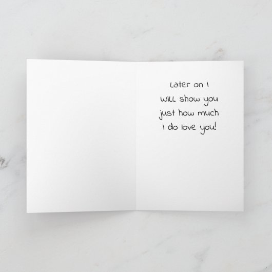** FLIRTEN MET JE MAN OP ZIJN VERJAARDAG KAART (Binnen)