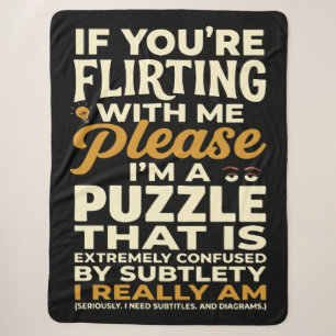 Flirten met mij, alsjeblieft, verward puzzel grapp sherpa deken