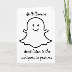 **FLIRTENDE GEEST OP HALLOWEEN** KAART