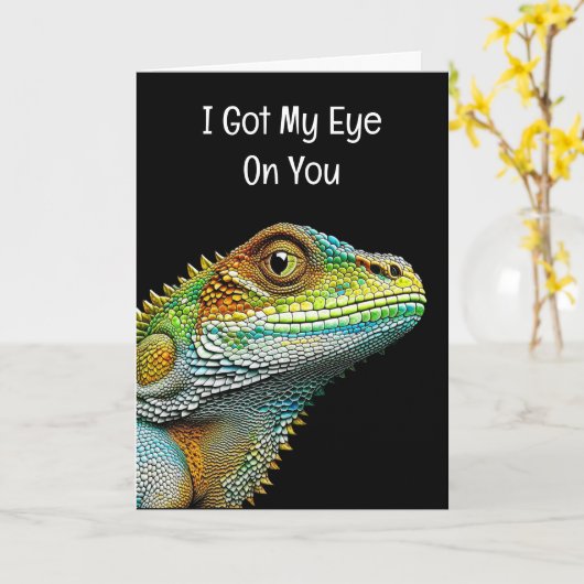 Flirterig Romantisch, Ik Heb Mijn Oog Op Jou Kaart (Gele Bloem)