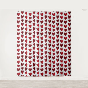 Flirterige Rode Harten Valentijnsdag Foto Achtergr Wandkleed