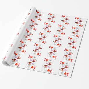 Flirting Sheep Queen of Hearts Cadeaupapier
