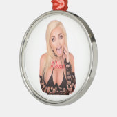 Flirty blonde Thunder_Cove Metalen Ornament (Links)