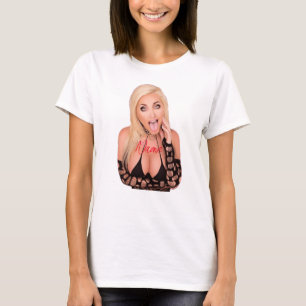 Flirty blonde Thunder_Cove T-shirt