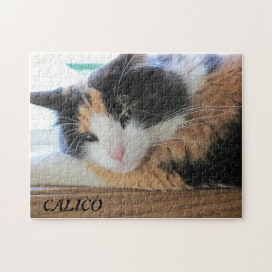 Flirty Calico ou votre puzzle photo (Horizontal)