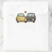 Flirty Cartoon Car Couple - Drôle Sticker pour Rom (Sac)