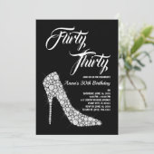 Flirty Dertig Verjaardag Uitnodiging (Staand voorkant)