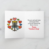 Flirty  Disc Golf Puns | Valentine's Day Kaart (Binnen)