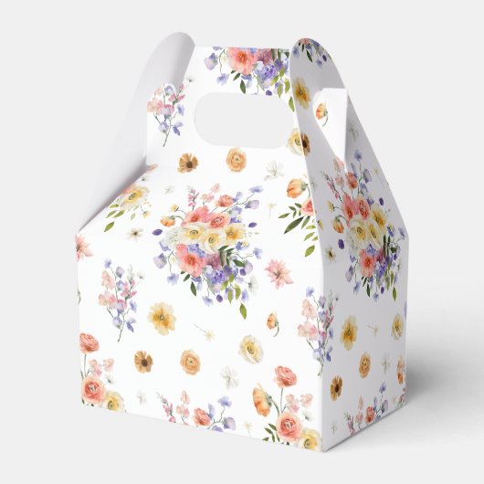 Flirty Floral Meadow | Bruiloft dank u Bedankdoosjes (Achterkant)