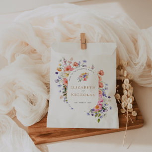 Flirty Floral Meadow Zomer bruiloft Bedankzakje