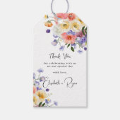 Flirty Floral Meadow | Zomer bruiloft dank u Cadeaulabel (Voorkant)