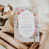 Flirty Floral Meadow | Zomer bruiloft Kaart