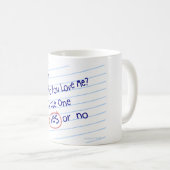 Flirty Fun Grade School Love Note Coffee Mok (Voorkant rechts)