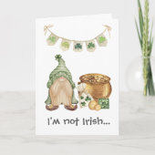 Flirty Gnome Shamrock Funny St Patricks Day Kaart (Voorkant)
