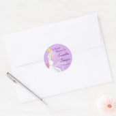 Flirty Lila Vrijgezellenfeest Sticker (Envelop)
