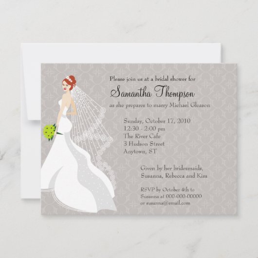 Flirty Mist Bridal Shower Kaart (Voorkant)