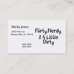 Flirty Nerdy & A Little Dirty Visitekaartje