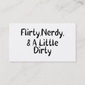 Flirty Nerdy & A Little Dirty Visitekaartje (Achterkant)