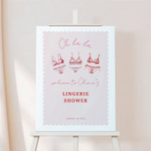 Flirty Pink Lingerie Douche Bachelorette Welkom