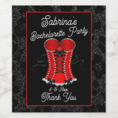 Flirty Red Corset Wijn Etiket (Enkel label)