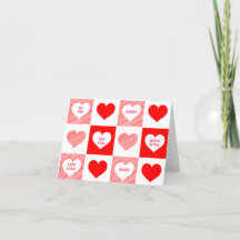 Flirty Red en White Snoep Hearts Pattern