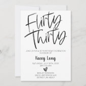 Flirty Trente 30e anniversaire Invitation (Devant)