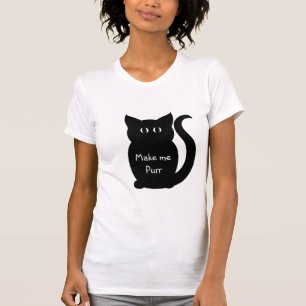 Flirty zwarte kat silhouet t-shirt
