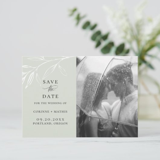 Flitanische inktfoto: datum opslaan aankondiging (Staand voorkant)