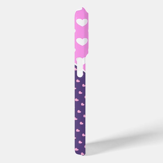 Flitsend roze en Paarse aangepaste monogram Case-Mate iPhone Case (Achterkant / Rechts)