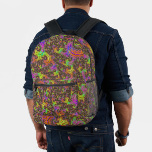 Flitsende Kleurrijke Spiraal Abstract Digitale Fra Bedrukte Rugzak