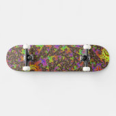 Flitsende Kleurrijke Spiraal Abstracte Digitale Fr Skateboard (Horizontaal)