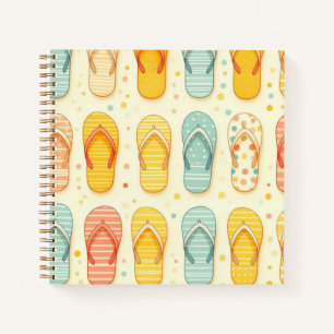 Flitsende teenslippers notitieboek